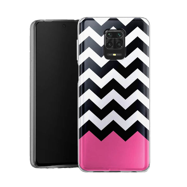 Coque pour Xiaomi Note 9 Zig Zag Rose | Housse Silicone, Etui Antichoc / Motif pour les girls